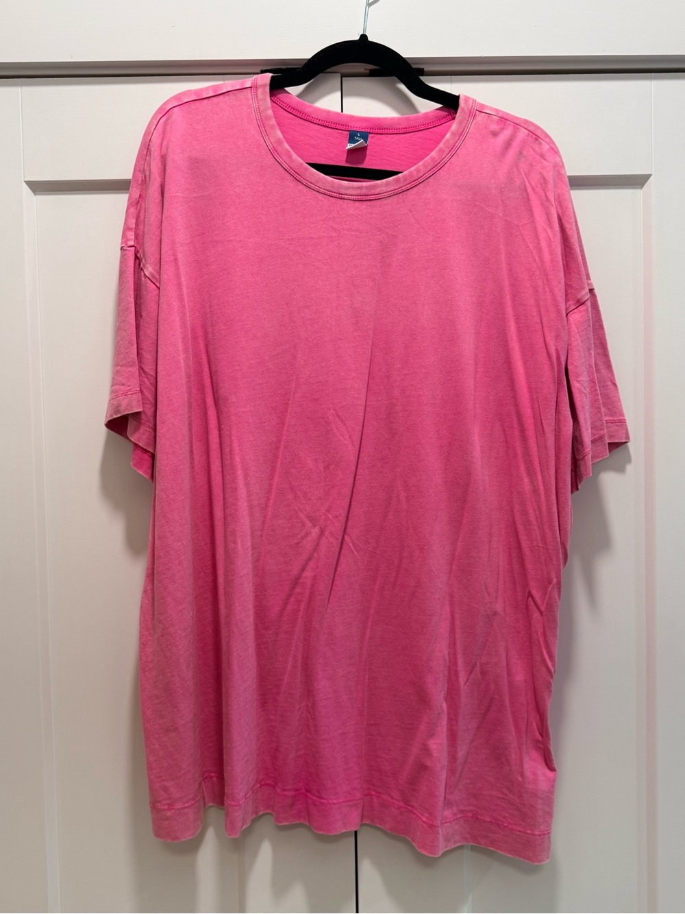 Pink Oversized Crew Neck T-Shirt Tall